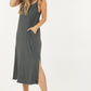 Cassandra Long Dress With Spaghetti Straps and Side Pockets