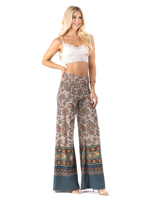 Paisley Printed Palazzo Pants